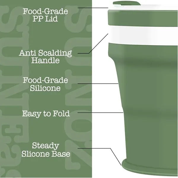Collapsible Silicone Travel Coffee Cup