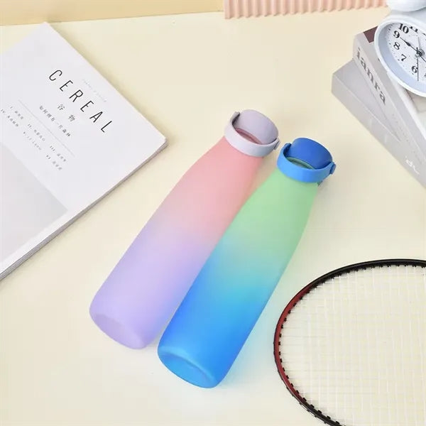 Gradient Color Water Bottle Large Capacity Sports Flask