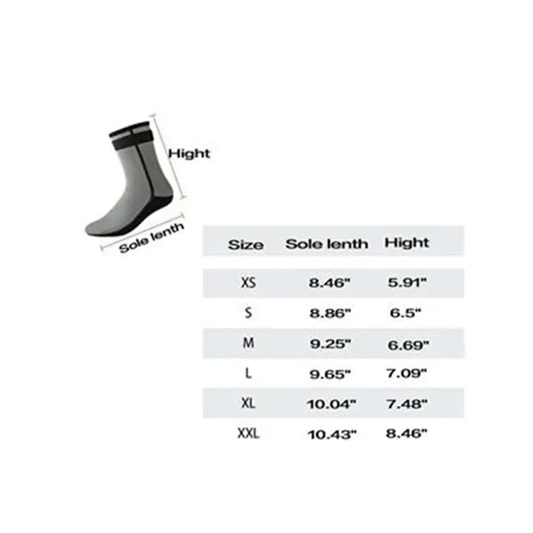 Waterproof And Insulated Socks For Outdoor Water Sports