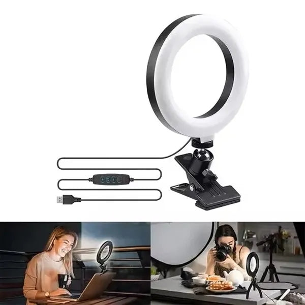 6 Inch Clip Fill Ring Light For Makeup Live Broadcast