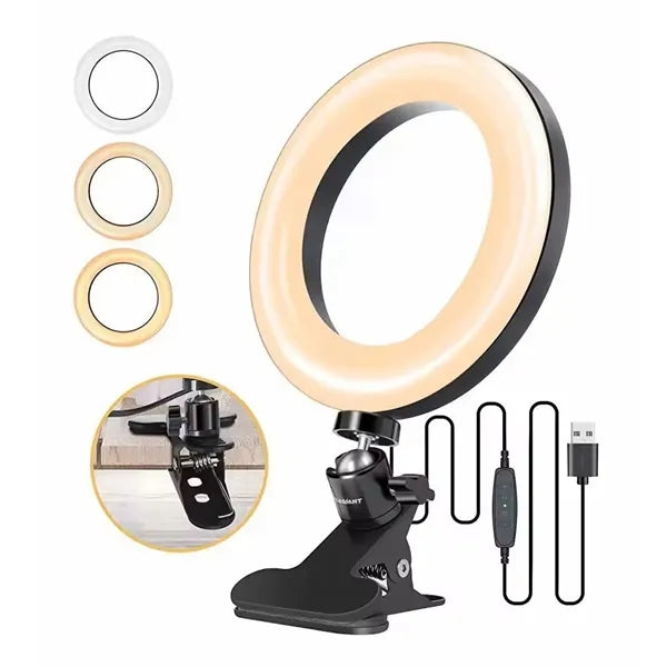 6 Inch Clip Fill Ring Light For Makeup Live Broadcast