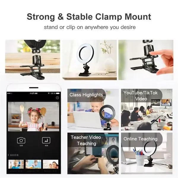 6 Inch Selfie Ring Light With Laptop Clip