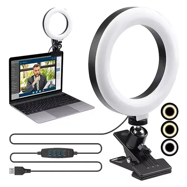 6 Inch Selfie Ring Light With Laptop Clip
