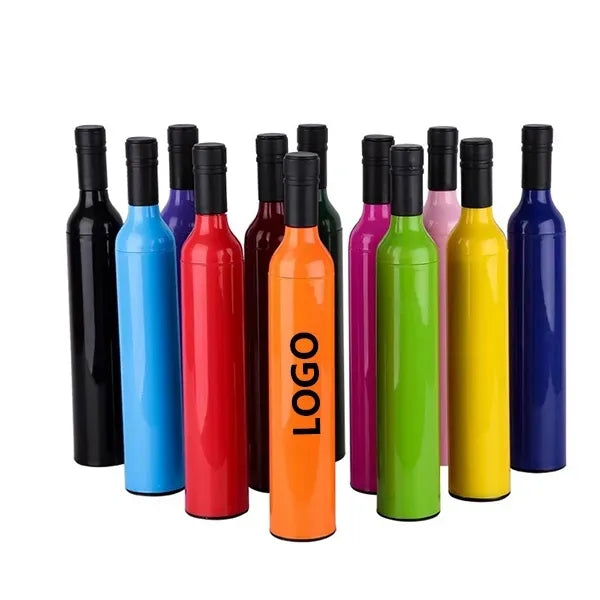 Multicolor Wine Bottle Folding Umbrella