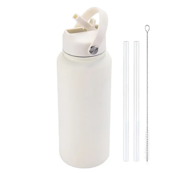 34 OZ Water Bottle With Straw
