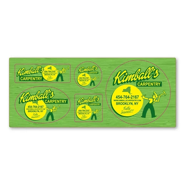 Repositionable Decal Sticker Sheet 3.75" x 9" - 4 Mil