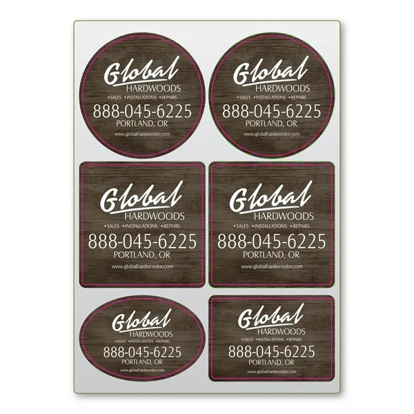 Repositionable Decal Sticker Sheet 5" x 7" - 4 Mil