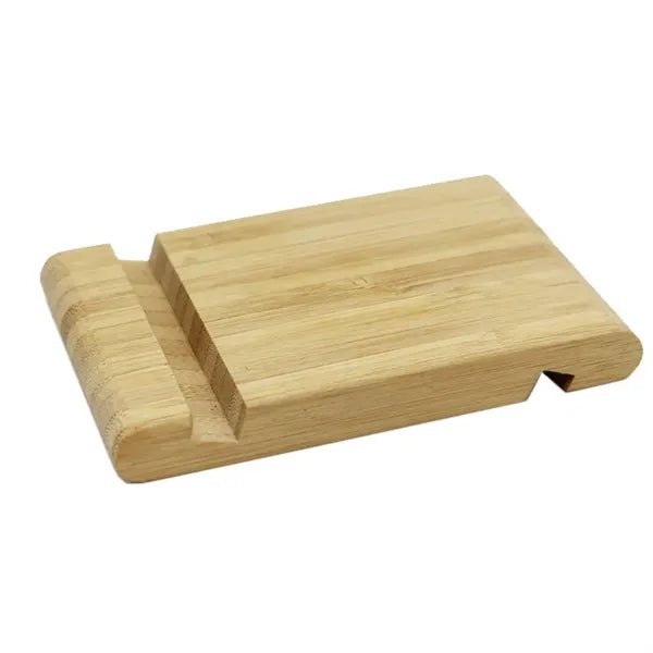 Desktop 100% Natural Bamboo Wooden Cell Phone Holder Stand