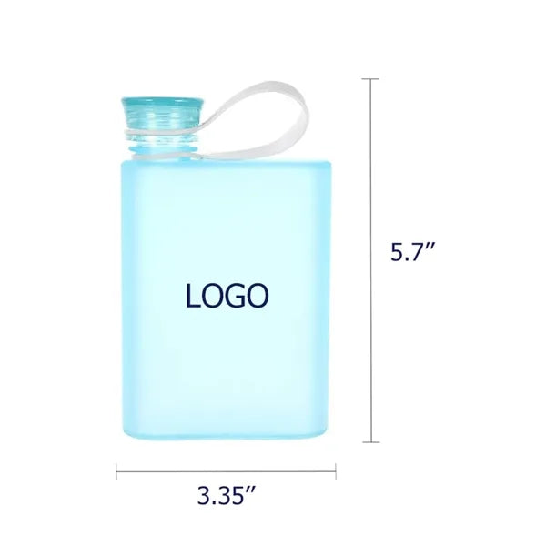 7oz ABS Sports Portable Flat Water Bottle W/Carrying Strap
