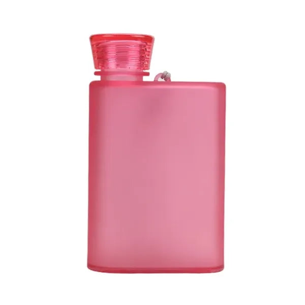 7oz ABS Sports Portable Flat Water Bottle W/Carrying Strap