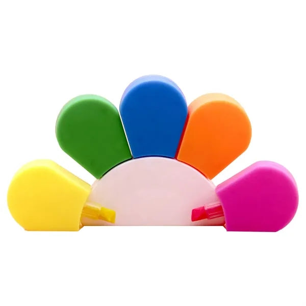 Half Flower Multi-Color Stationery Fluorescent Pen