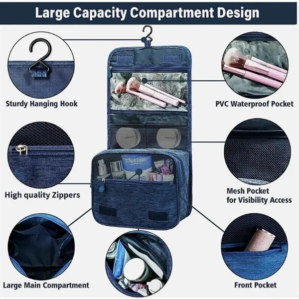 Toiletry Travel Waterresistant Makeup Cosmetic Bag Organizer