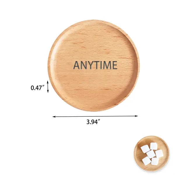 Round Beech Wooden Cup Coasters