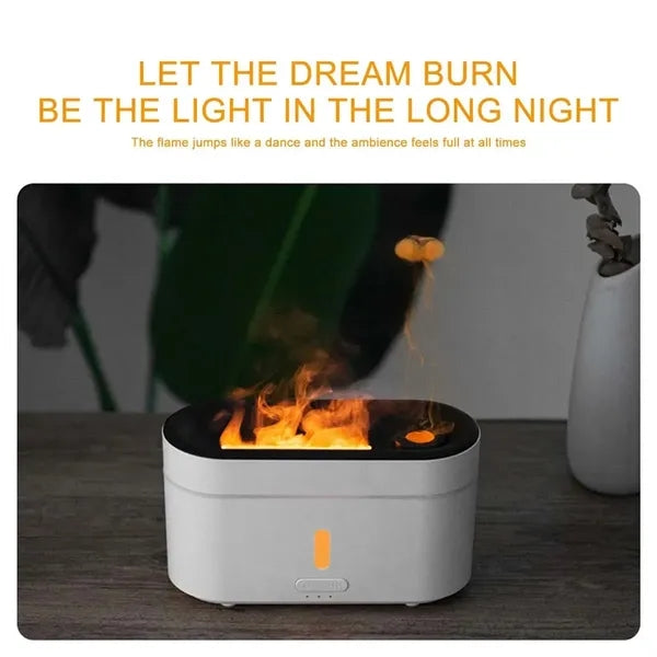Electric Mini Aromatherapy Flame Oil Diffuser Humidifier