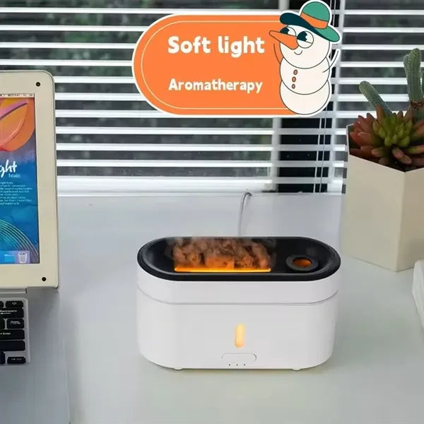 Electric Mini Aromatherapy Flame Oil Diffuser Humidifier