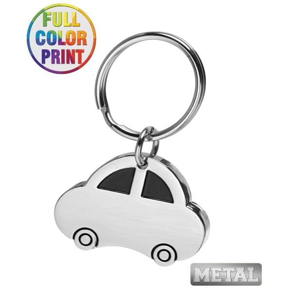 Car Shaped Metal Keychain-Full Color Dome