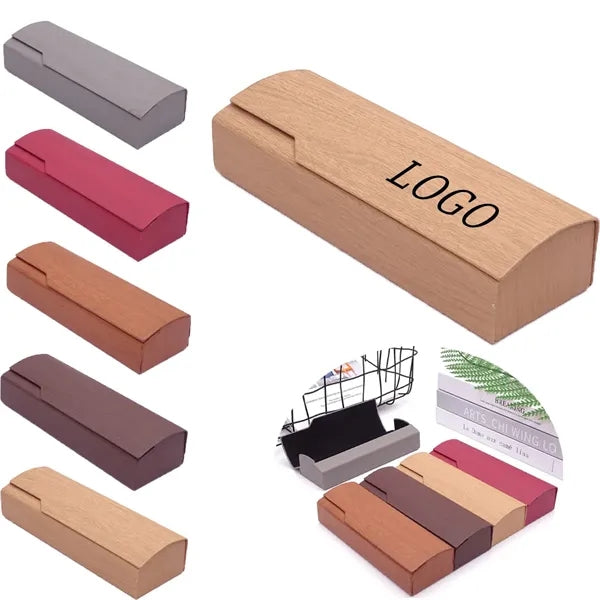Wood Grain Glasses Case