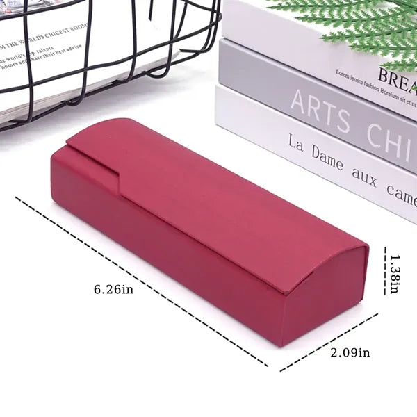 Wood Grain Glasses Case