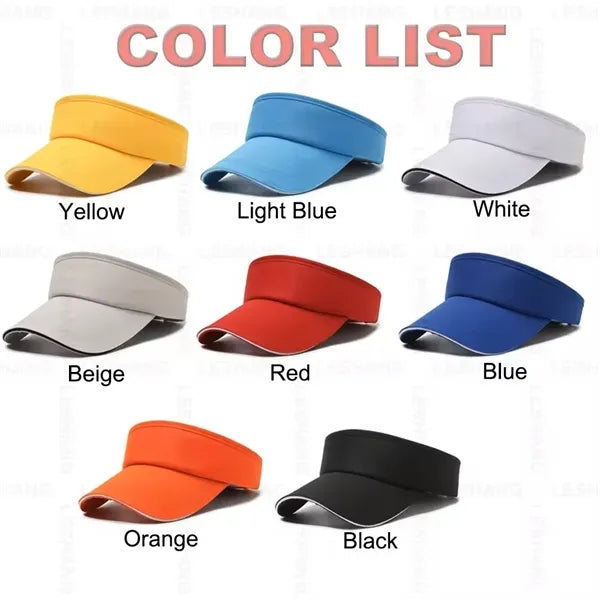Outdoor Tennis Running Hat Women Mens Sun Visor Cap