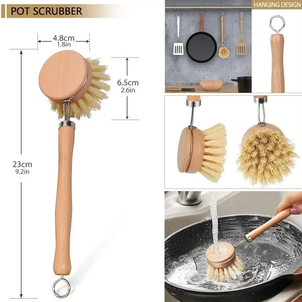 Bamboo Scrub Cleaning Brush