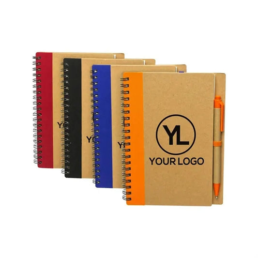B6 Leatherette Elastic Band Spiral Bound Notebook