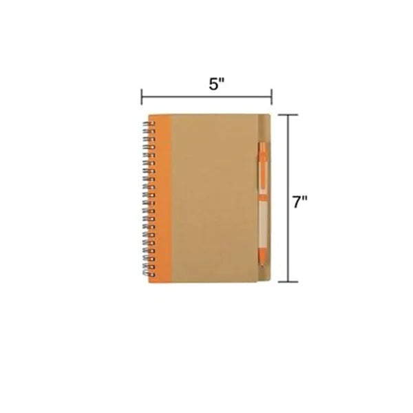 B6 Leatherette Elastic Band Spiral Bound Notebook