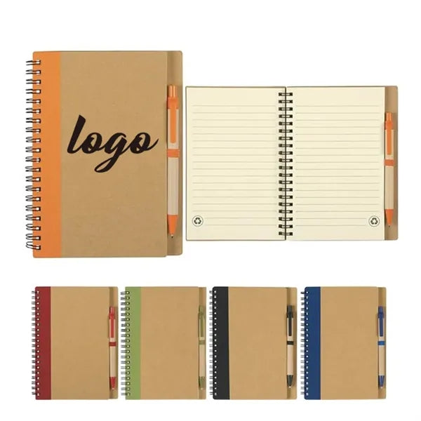 B6 Leatherette Elastic Band Spiral Bound Notebook