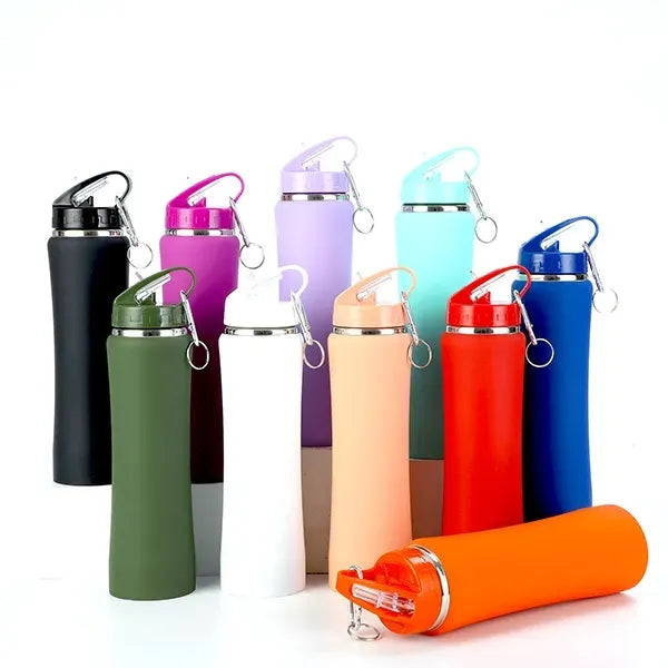 25oz portable Stainless Steel Water Bottle With Carabiner