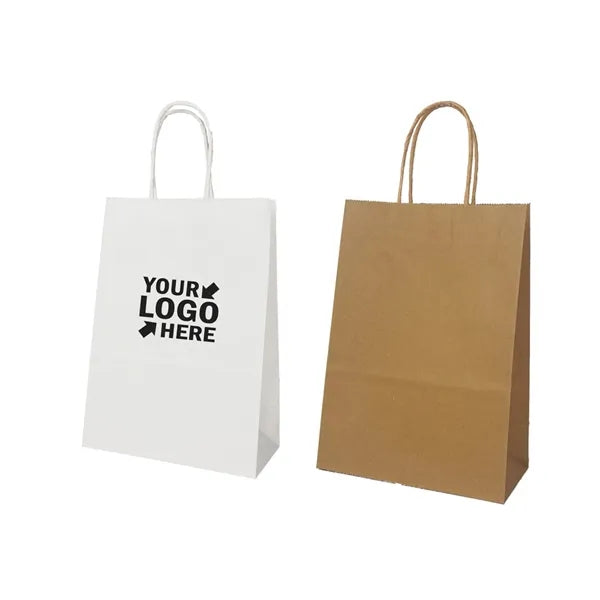 Kraft Paper With Handles Gift Shopper Bag