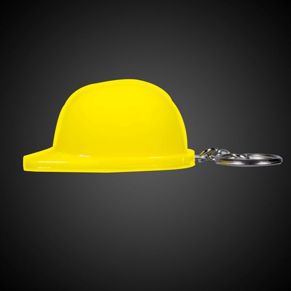 Plastic Construction Hat Bottle Opener Key Chain