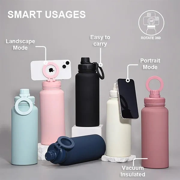Insulated Water Bottle With Holder Magsafe Compatible