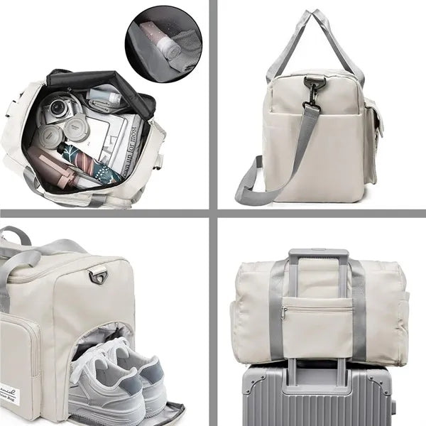 Travel Duffel Bag With Shoes Compartment