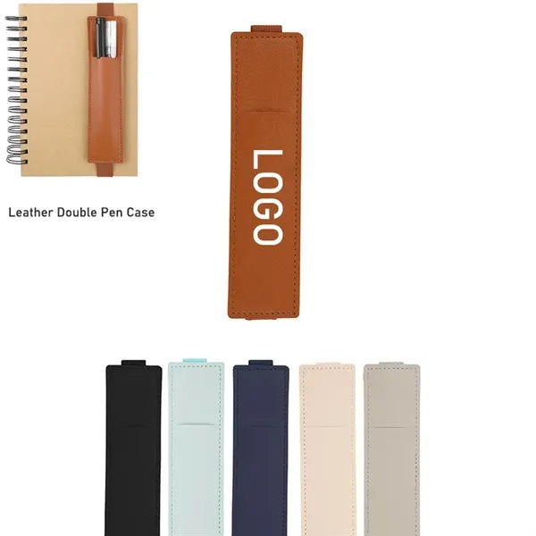 PU Adjustable Elastic Band Pen Holder Pencil Sleeve Pouch