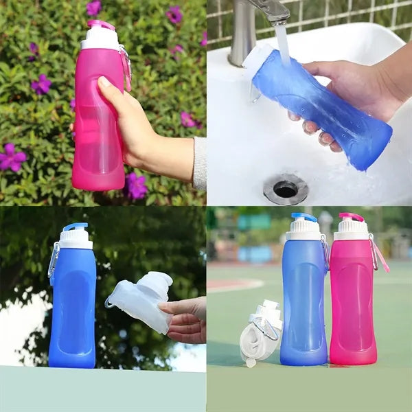 Collapsible Silica Gel Outdoor Sports Travel Water Bottle
