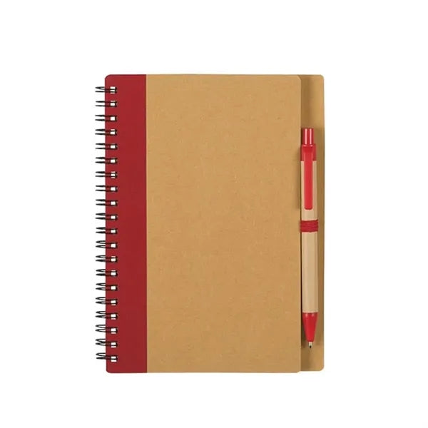 Eco Friendly Spiral Notebook With Pen