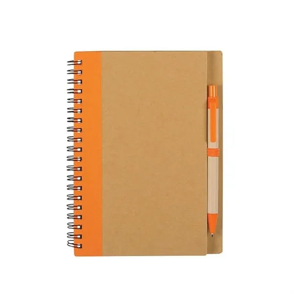 Eco Friendly Spiral Notebook With Pen
