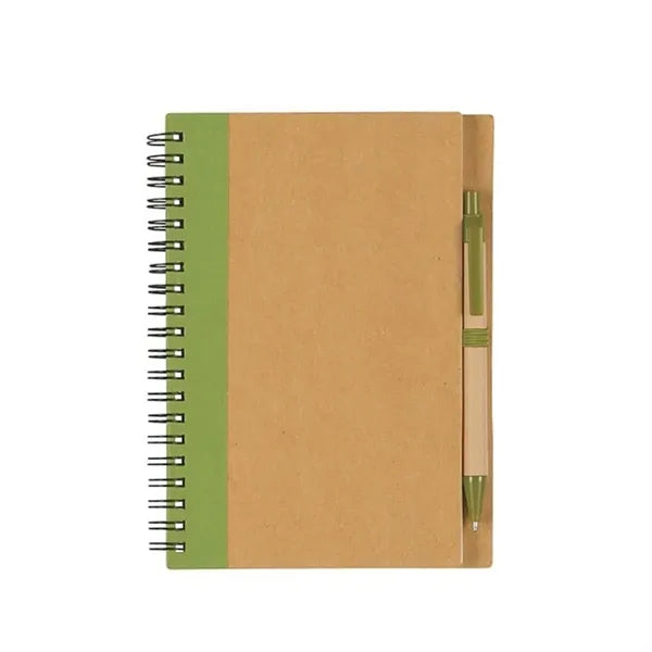 Eco Friendly Spiral Notebook With Pen