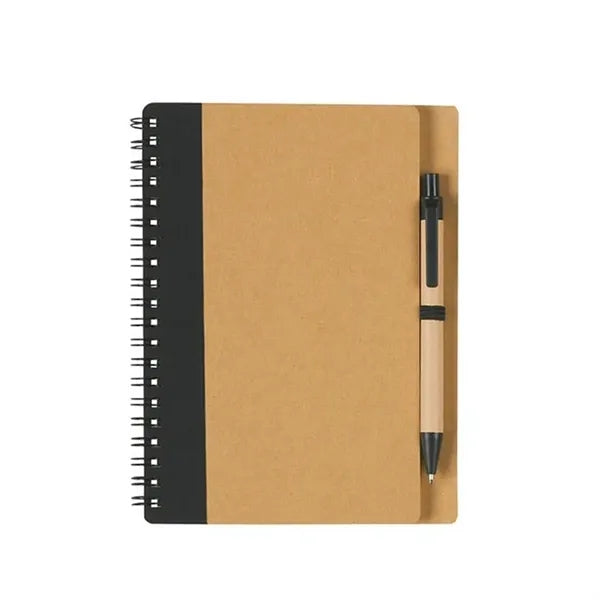 Eco Friendly Spiral Notebook With Pen