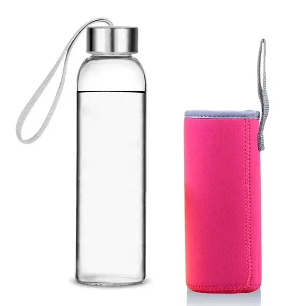 18 Oz. Glass Bottle with Sleeve