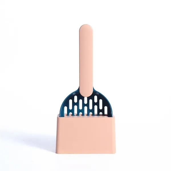 Pet Cat Litter Shovel W/Base