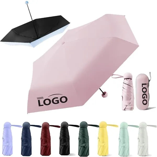 Anti-UV Mini Compact Travel Umbrella with Case