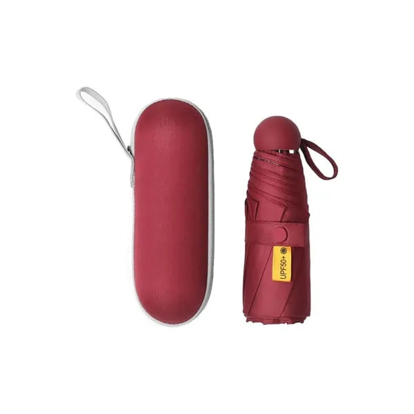 Anti-UV Mini Compact Travel Umbrella with Case