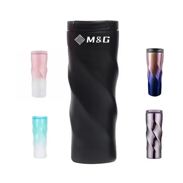 Spiral Gradient Insulated Water Bottle Coffee Mug