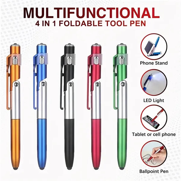 4 in 1 Phone Stand Pen Stylus with LED Light