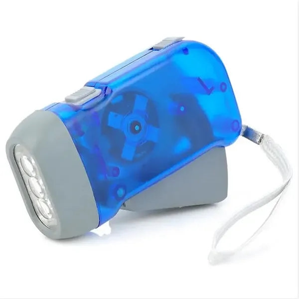 Hand Crank 3 LED Dynamo Flashlight