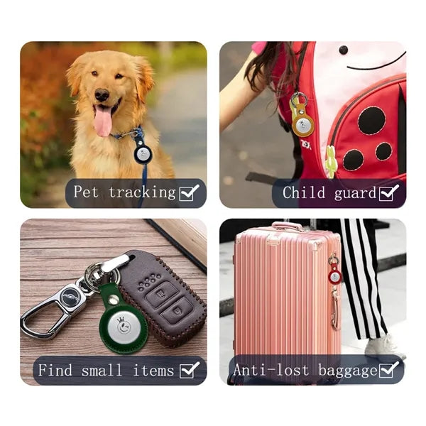 Leather Airtag Keychain