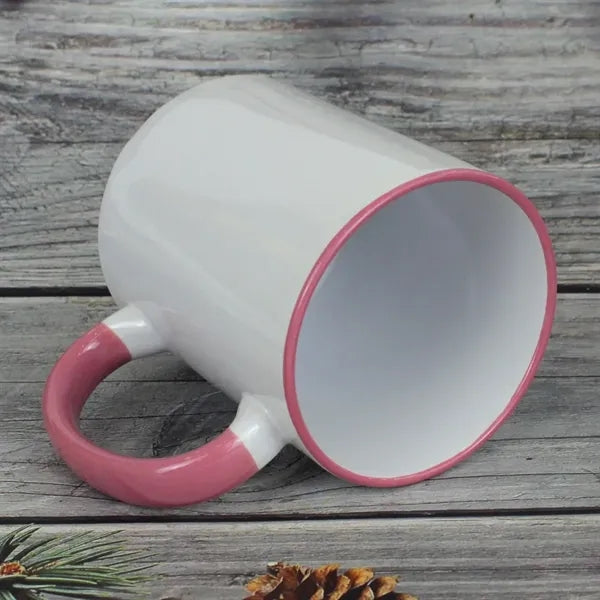 11oz Ceramic Coffee Mugs C Handle/White Interior