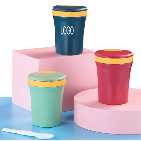 15 oz Sealed Soup Cup with Attached Spoon
