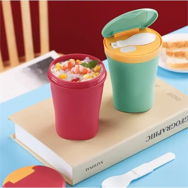 15 oz Sealed Soup Cup with Attached Spoon