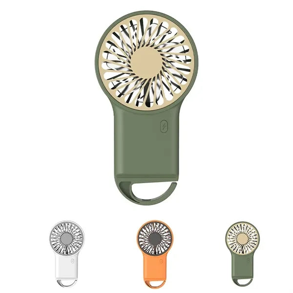 3 In1 Rechargeable USB Handheld Desk Fan With Hanging Hook